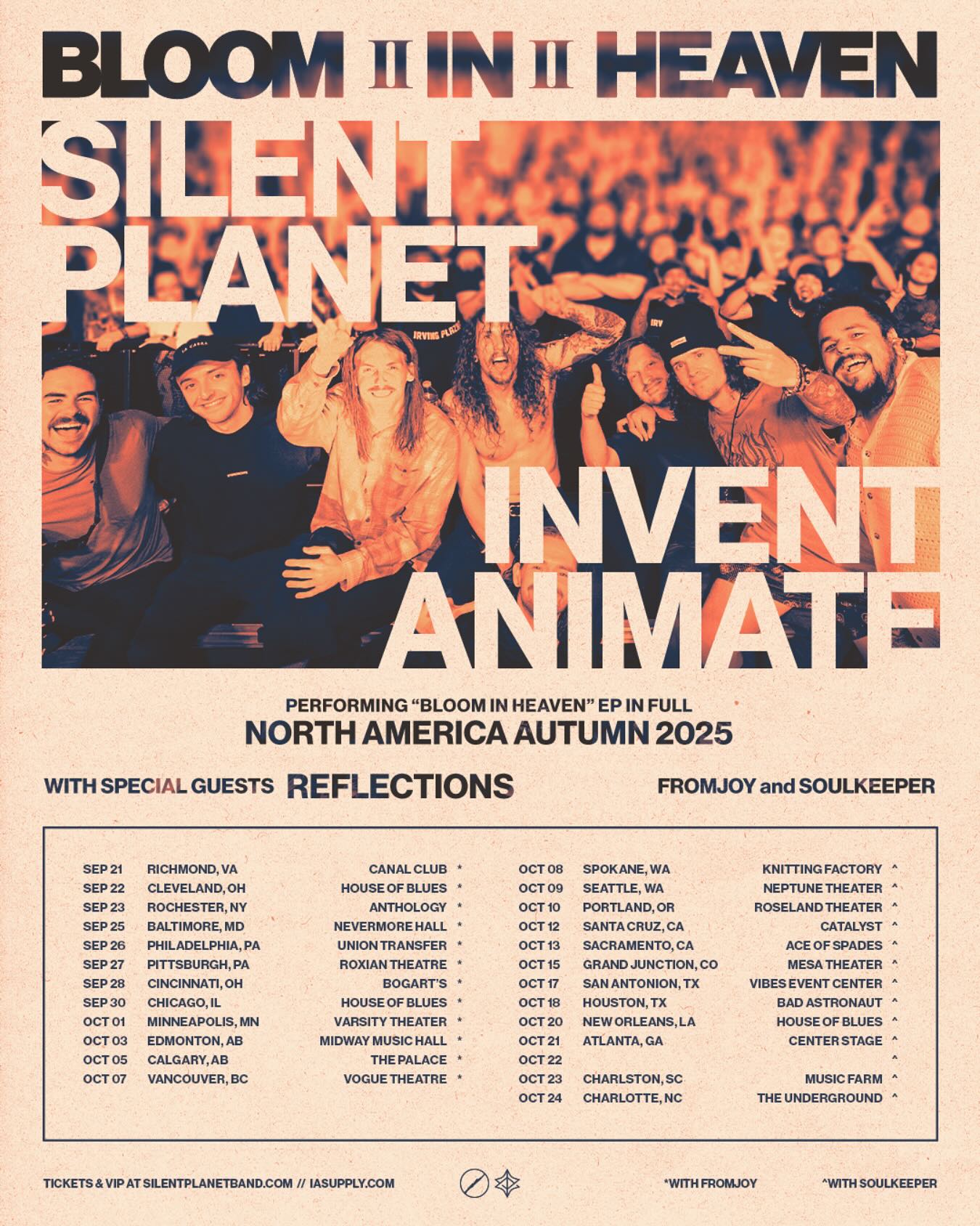 Invent Animate Bloom In Heaven Tour Poster 2025